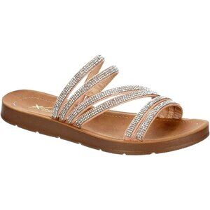 XAPPEAL Scarlett‎ Strappy Rhinestone Sandals Shoes Women's 9 Casual Dressy Flats